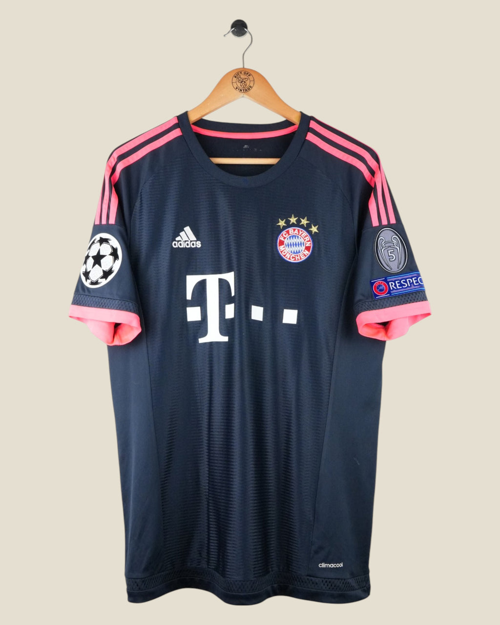 BAYERN MUNICH 2015/16 ROBBEN UCL THIRD SHIRT (L) ADIDAS