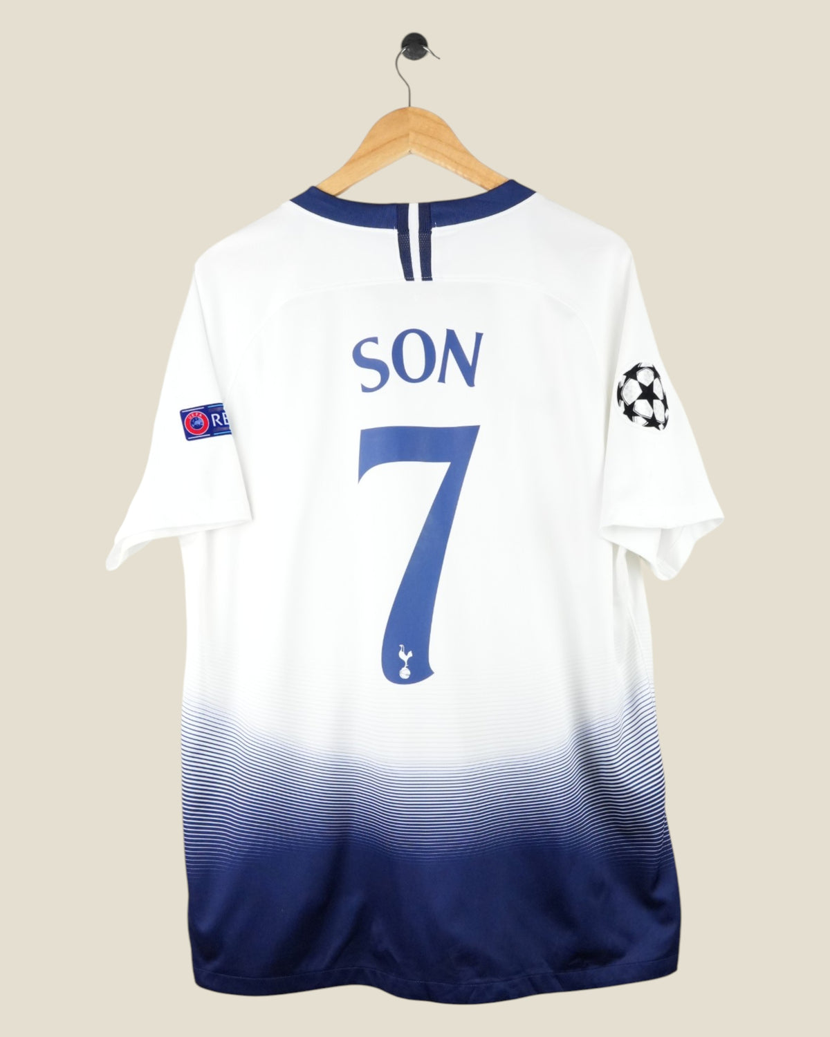 TOTTENHAM HOTSPUR 2018/19 SON HOME UCL SHIRT (XL) NIKE