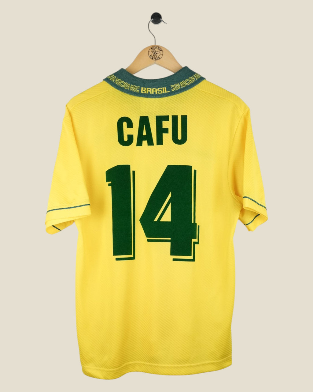 BRAZIL 1993 CAFU HOME SHIRT (M) UMBRO