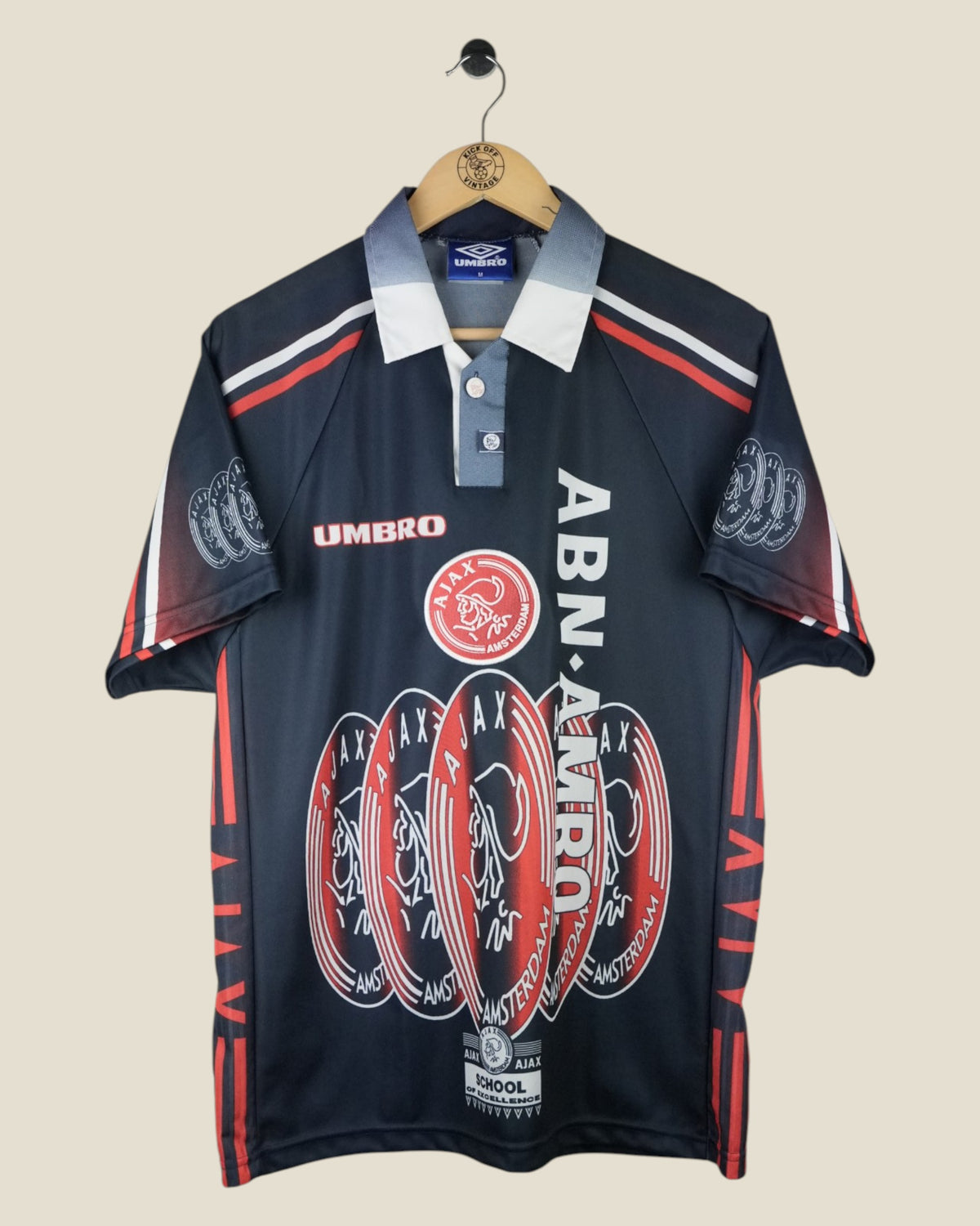 AJAX 1997/98 LITMANEN AWAY SHIRT (M) UMBRO