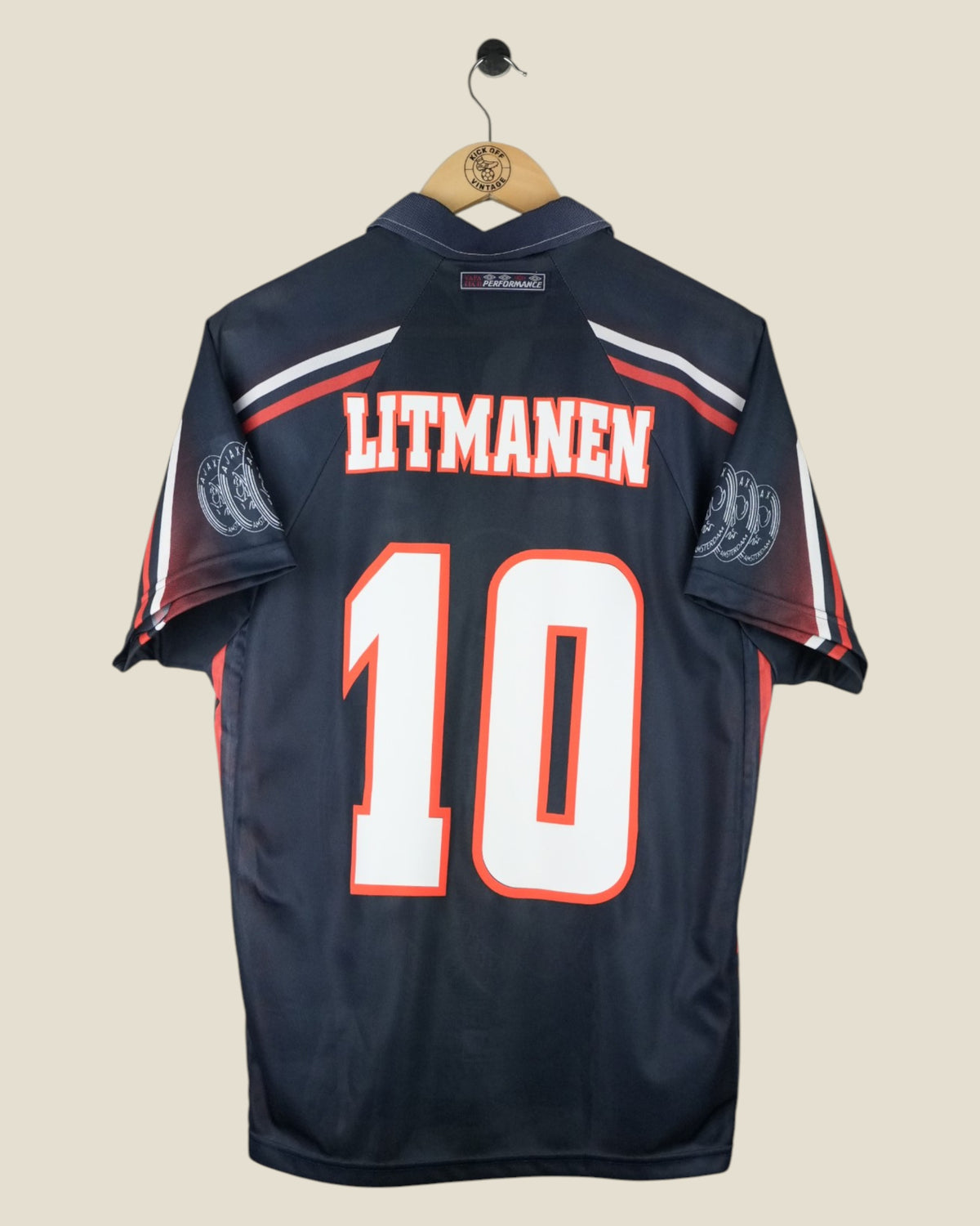 AJAX 1997/98 LITMANEN AWAY SHIRT (M) UMBRO