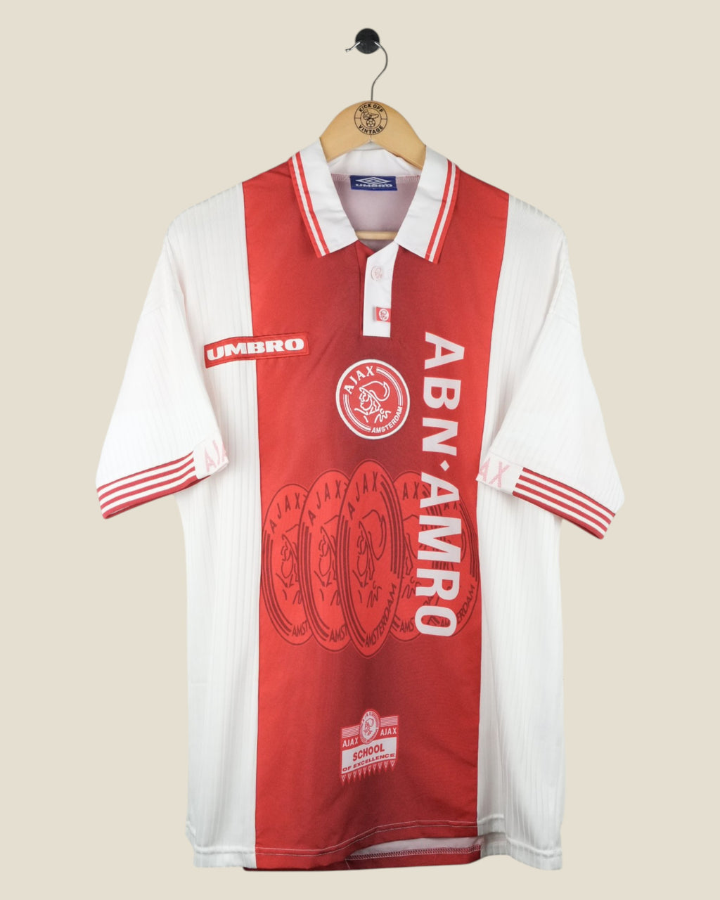 AJAX 1997/98 BLIND HOME SHIRT (L) UMBRO