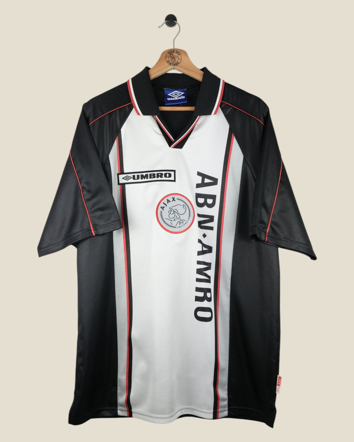 AJAX 1998/99 LITMANEN AWAY SHIRT (L) UMBRO
