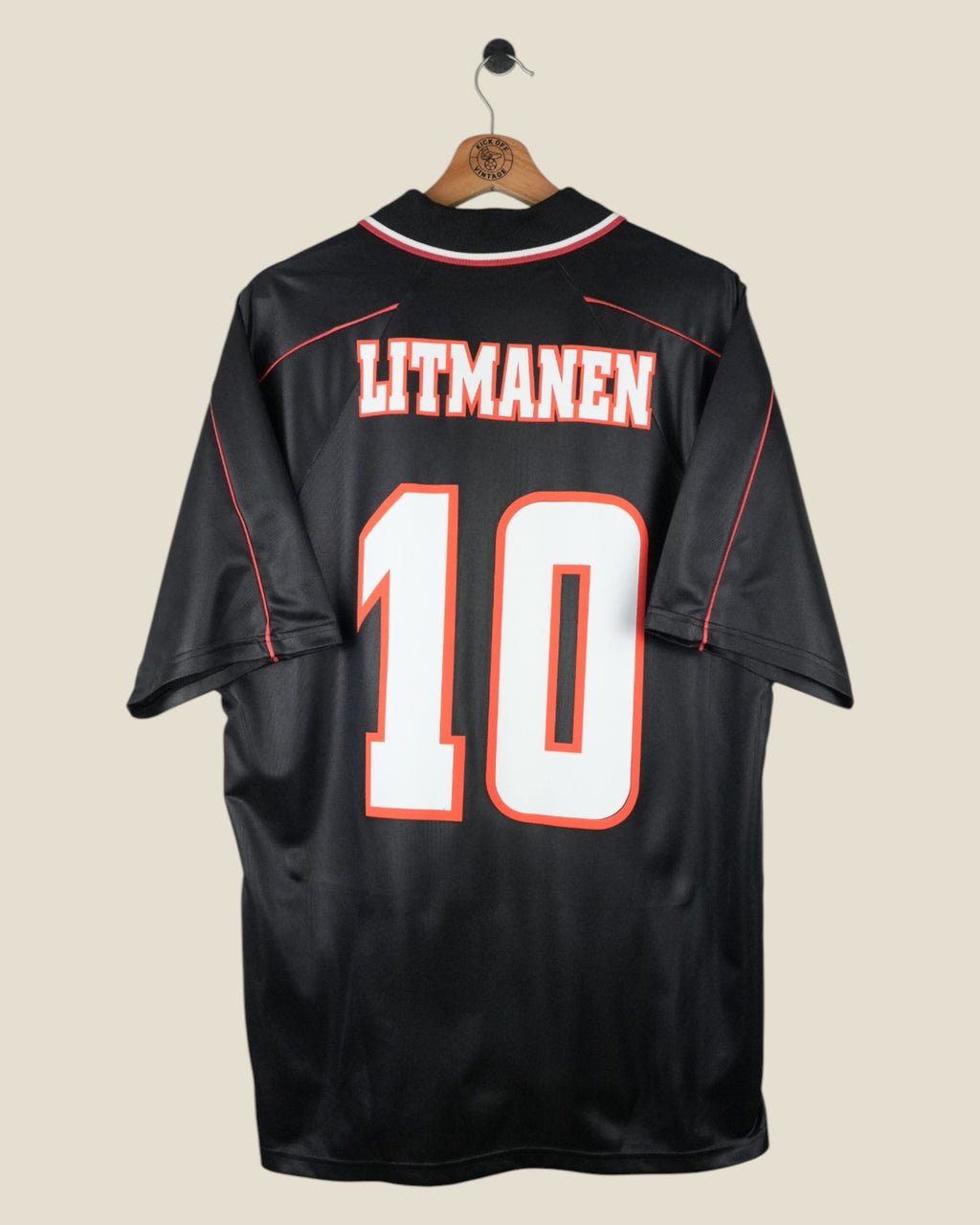AJAX 1998/99 LITMANEN AWAY SHIRT (L) UMBRO