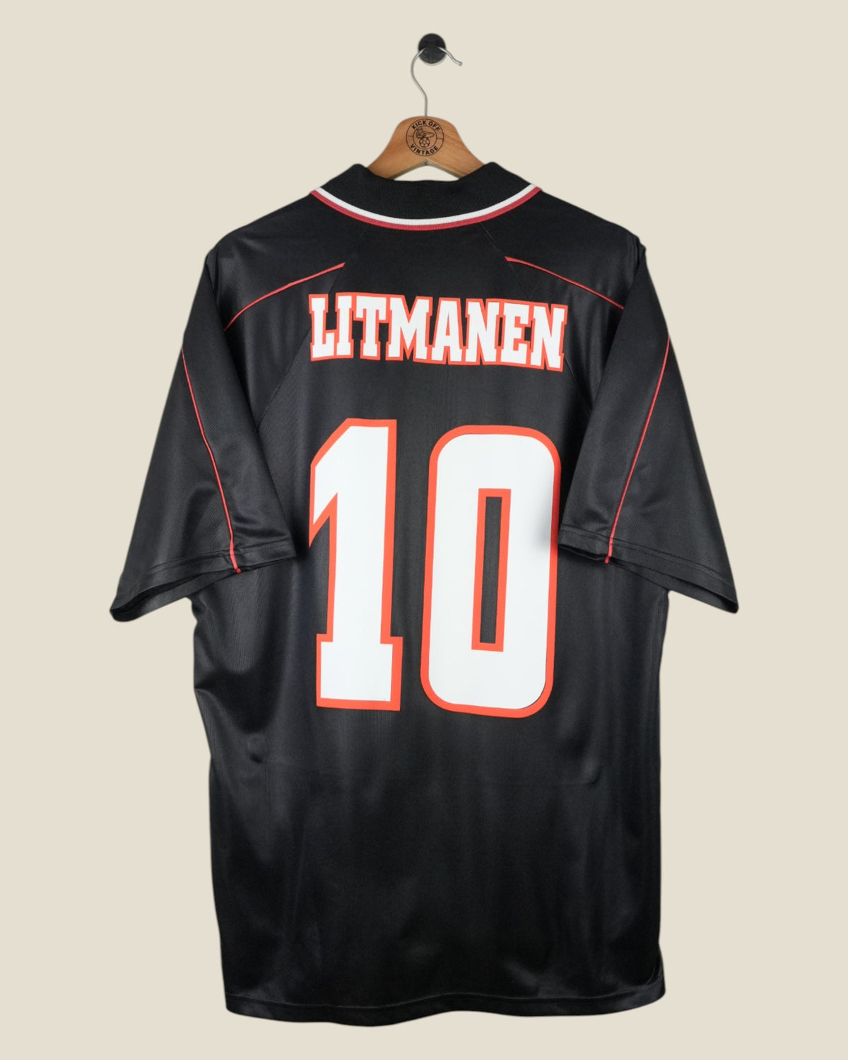 AJAX 1998/99 LITMANEN AWAY SHIRT (L) UMBRO