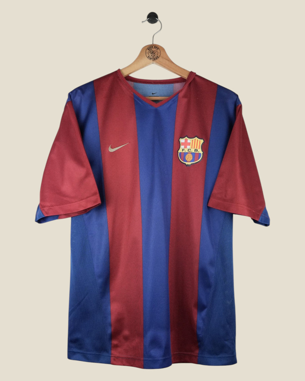 BARCELONA 2002/03 KLUIVERT BASIC HOME SHIRT (M) NIKE