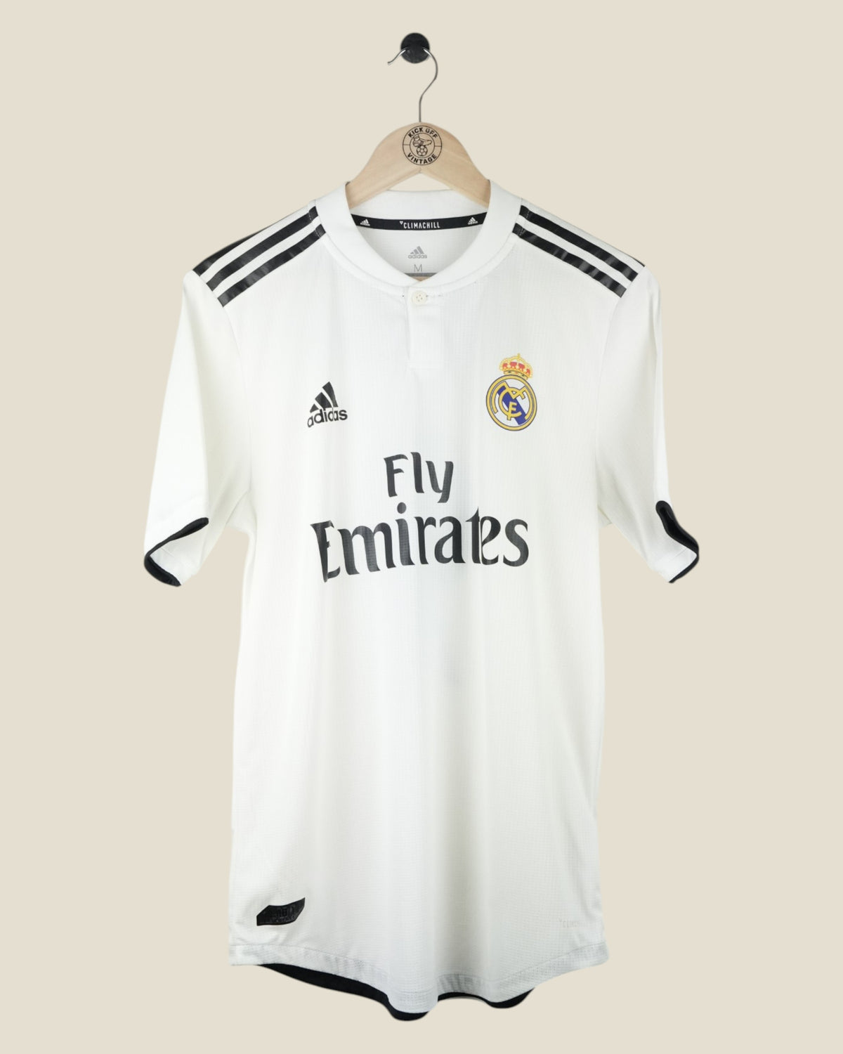 REAL MADRID 2018/19 BENZEMA HOME SHIRT (M) ADIDAS