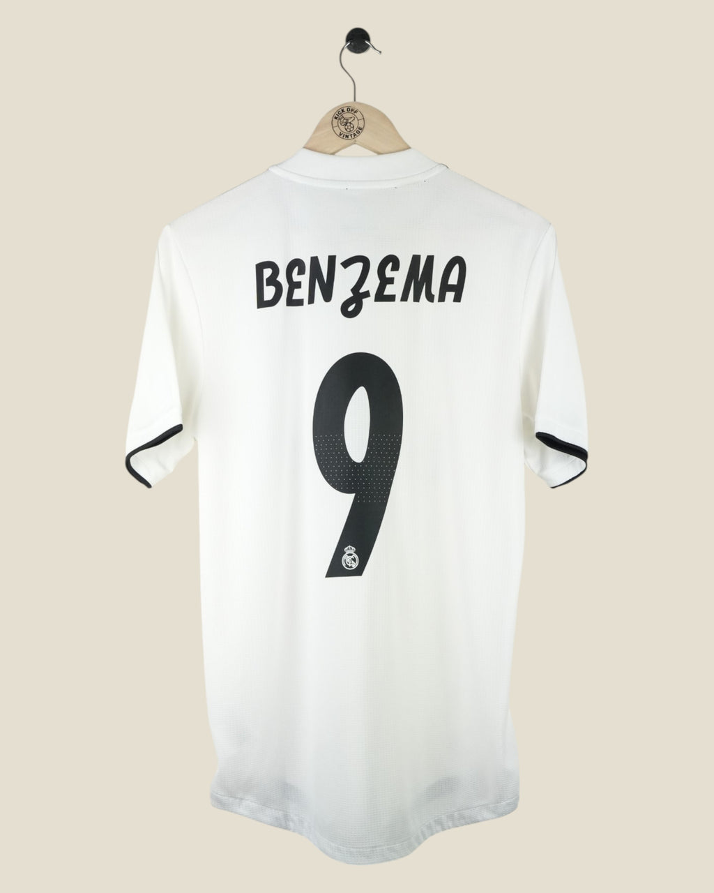REAL MADRID 2018/19 BENZEMA HOME SHIRT (M) ADIDAS