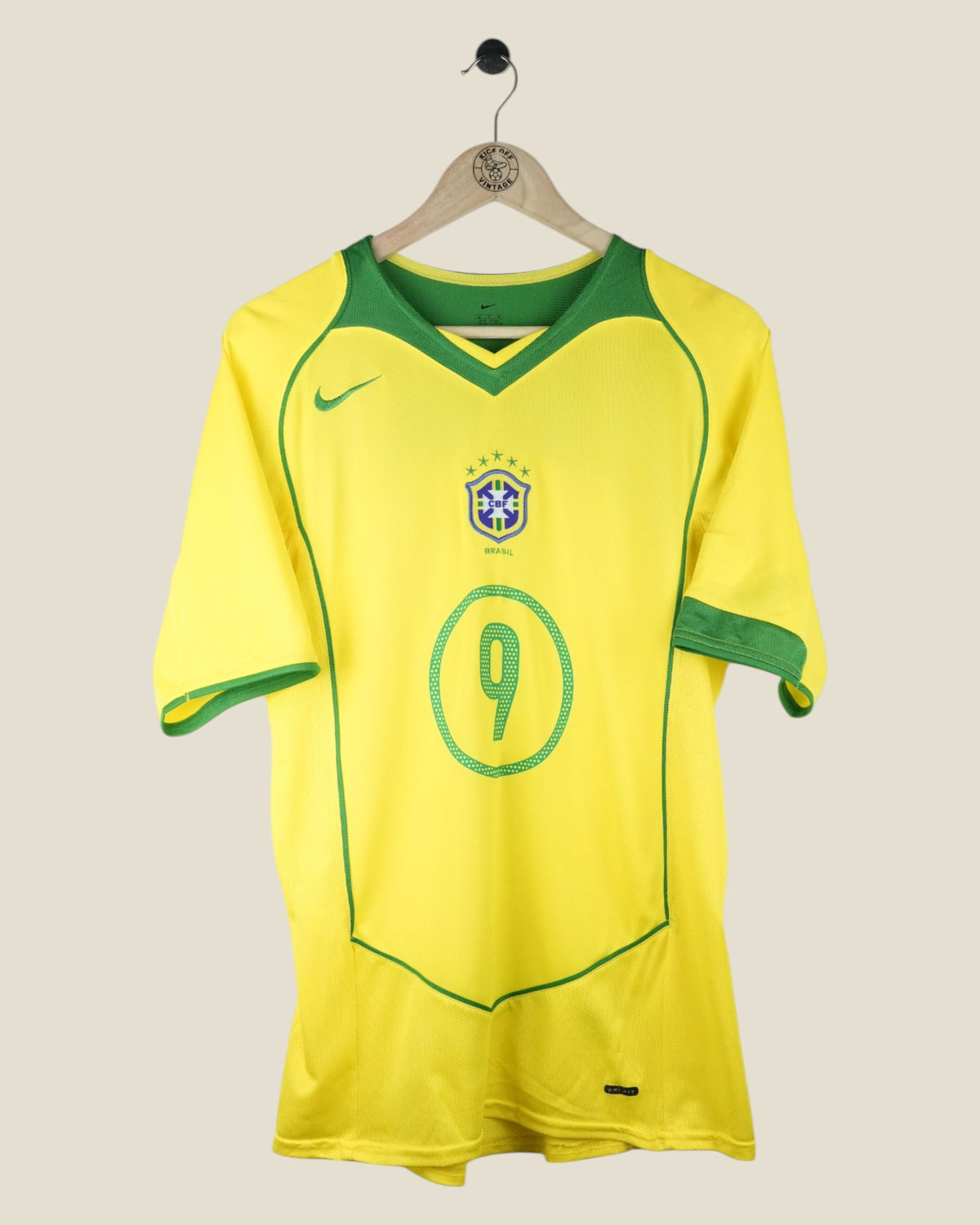 BRAZIL 2004 RONALDO HOME SHIRT (M) NIKE