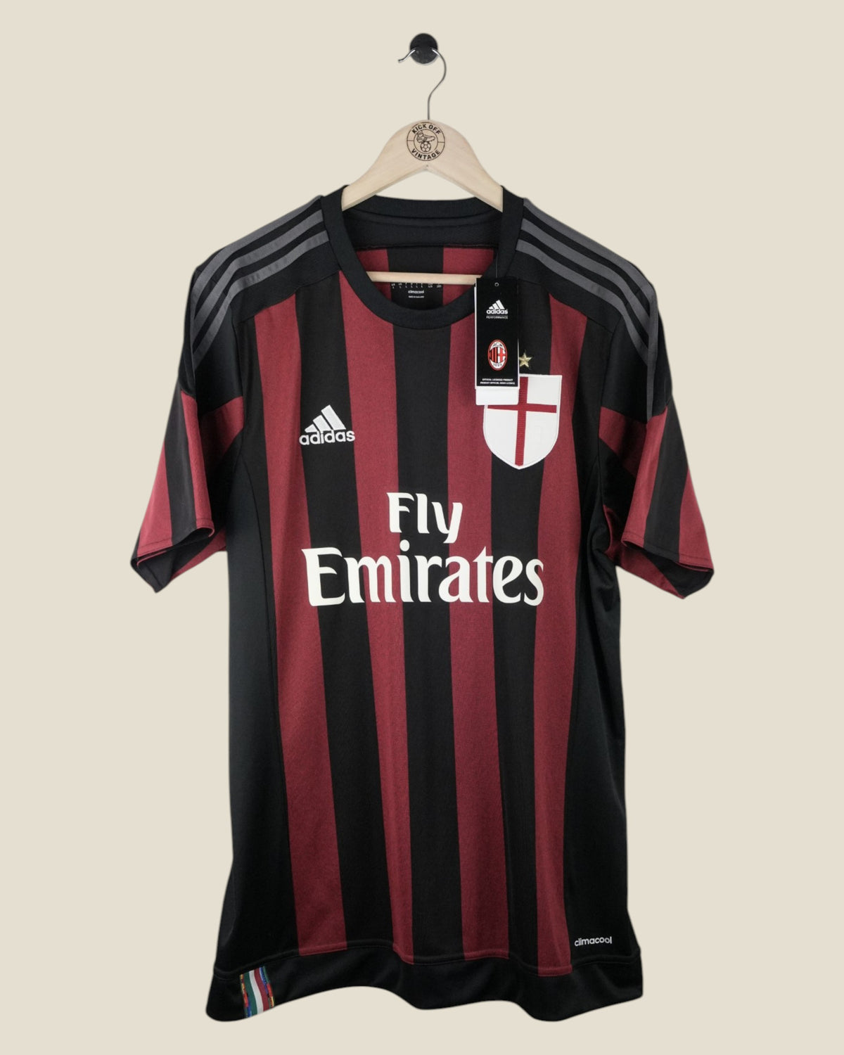 AC MILAN 2015/16 BALOTELLI HOME SHIRT BNWT (L) ADIDAS