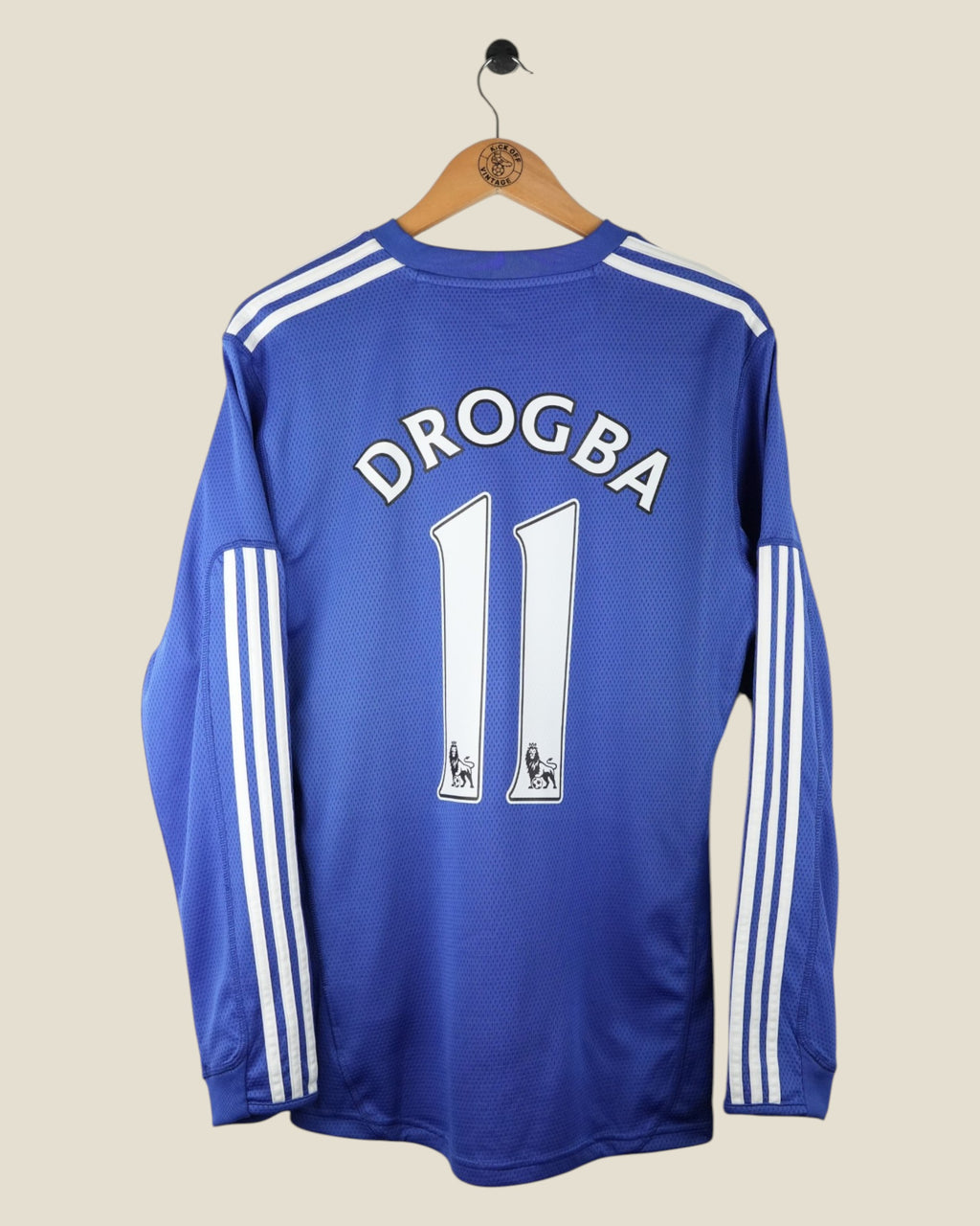 CHELSEA 2009/10 DROGBA HOME L/S SHIRT (M) ADIDAS