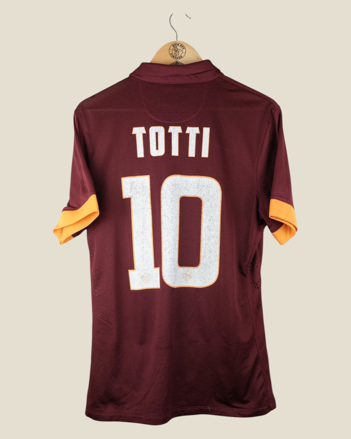 AS ROMA 2014/15 TOTTI PLAYER ISSUE HOME SHIRT (L) NIKE