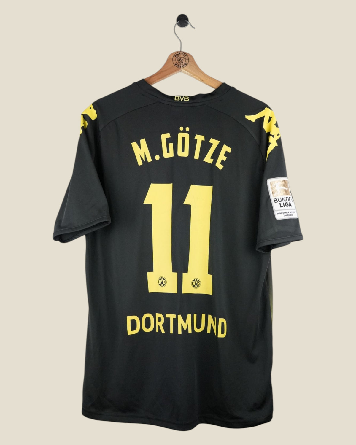BORUSSIA DORTMUND 2011/12 GOTZE AWAY SHIRT (L) KAPPA