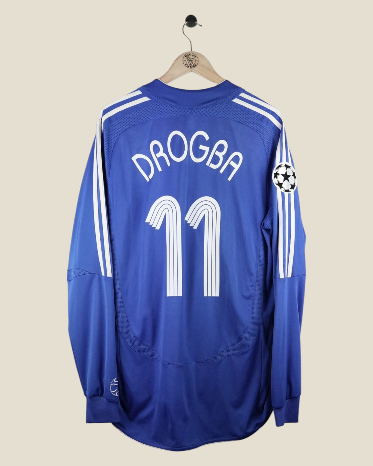 CHELSEA 2006/07 DROGBA HOME L/S UCL SHIRT (XL) ADIDAS