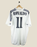 REAL MADRID 2001/02 RONALDO CENTENARY HOME SHIRT (XL) ADIDAS
