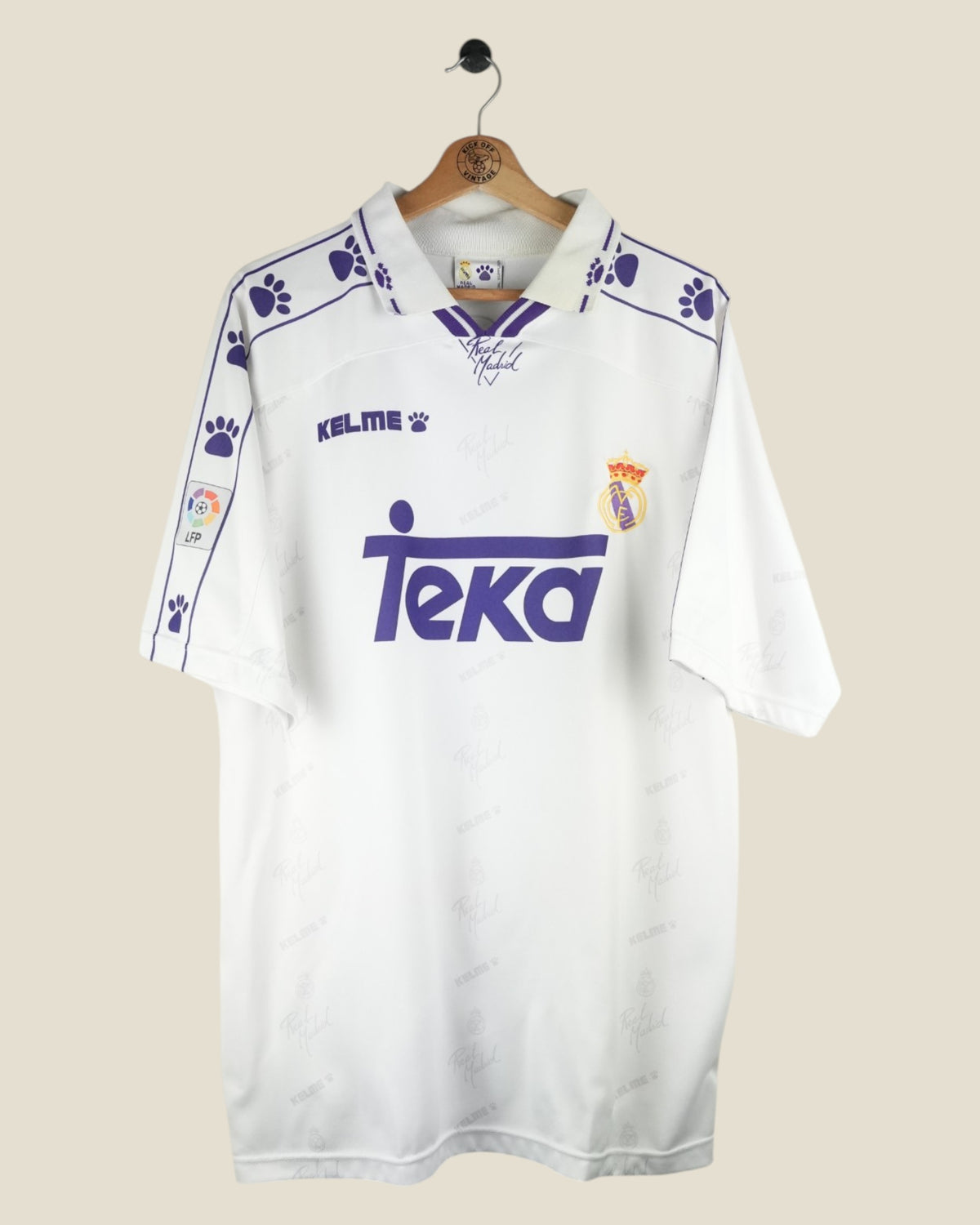 REAL MADRID 1994/96 ZAMORANO HOME SHIRT (XL) KELME
