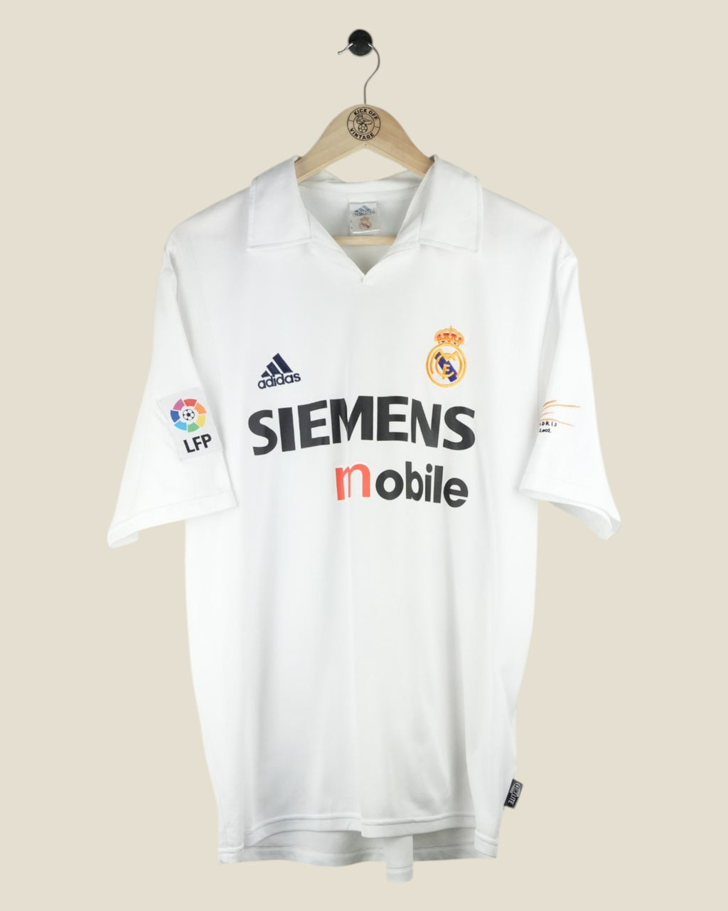 REAL MADRID 2002/03 FIGO HOME SHIRT (L) ADIDAS
