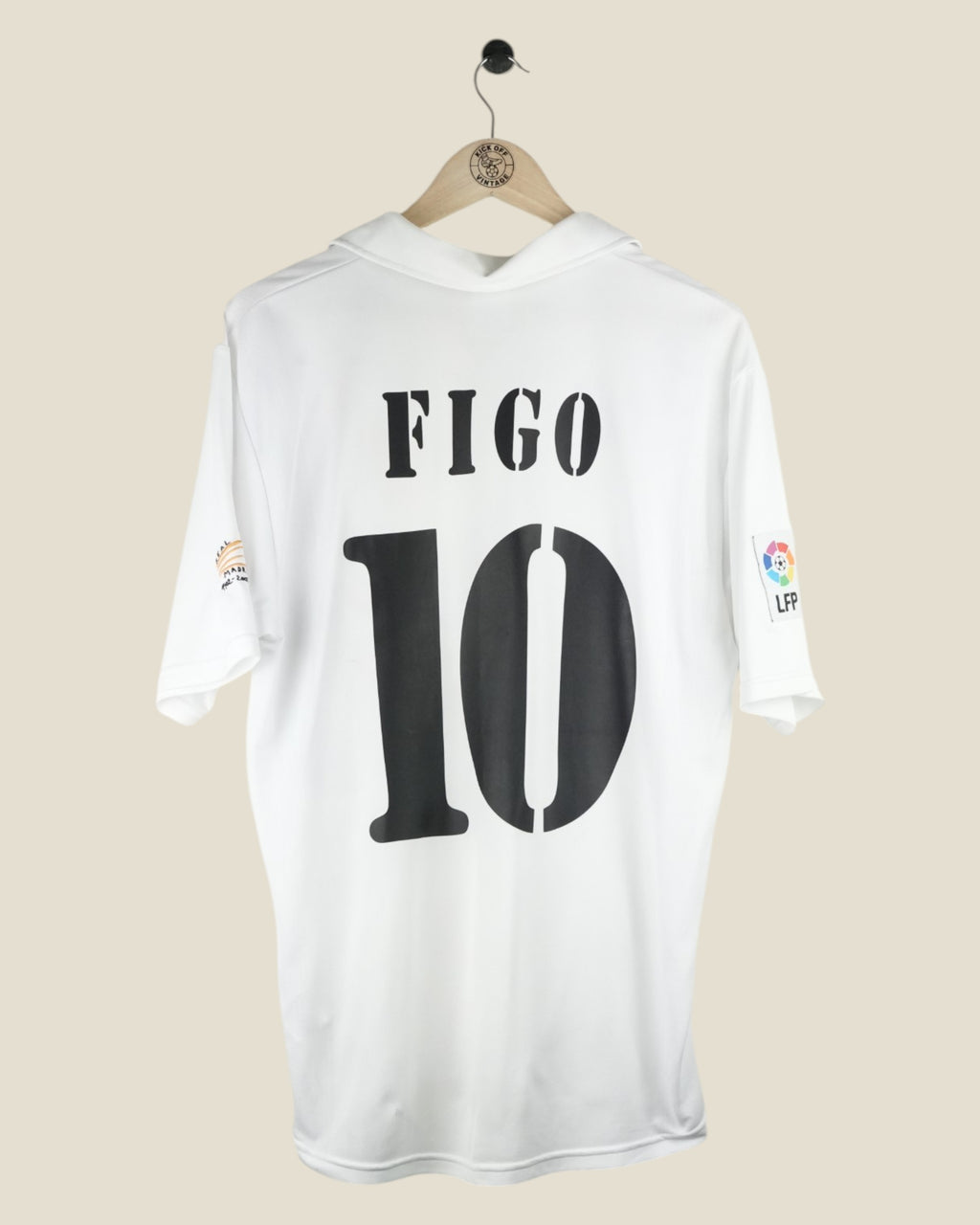 REAL MADRID 2002/03 FIGO HOME SHIRT (L) ADIDAS