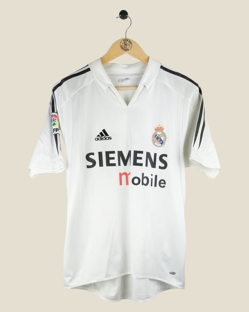 REAL MADRID 2004/05 BECKHAM HOME SHIRT (M) ADIDAS