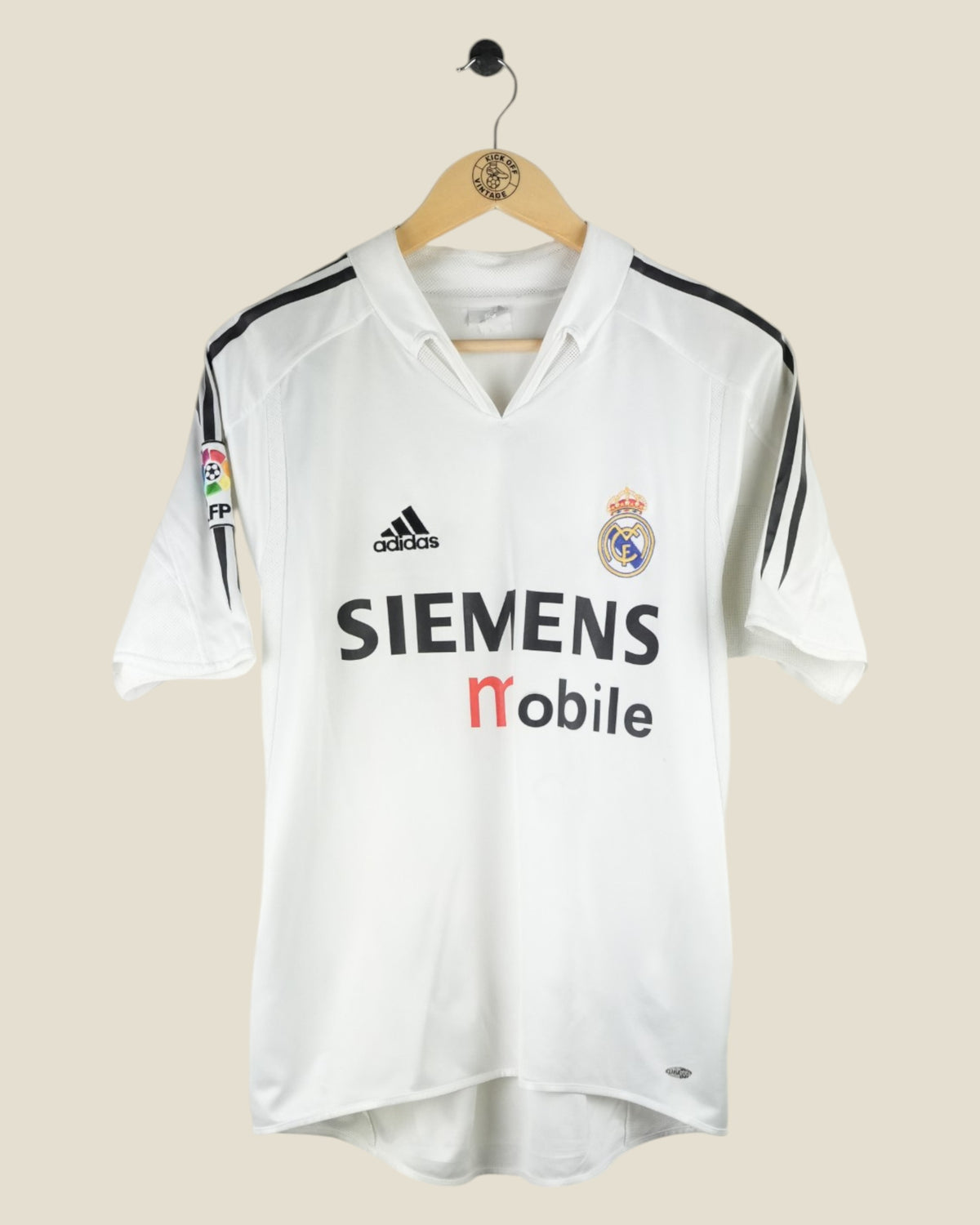 REAL MADRID 2004/05 BECKHAM HOME SHIRT (M) ADIDAS