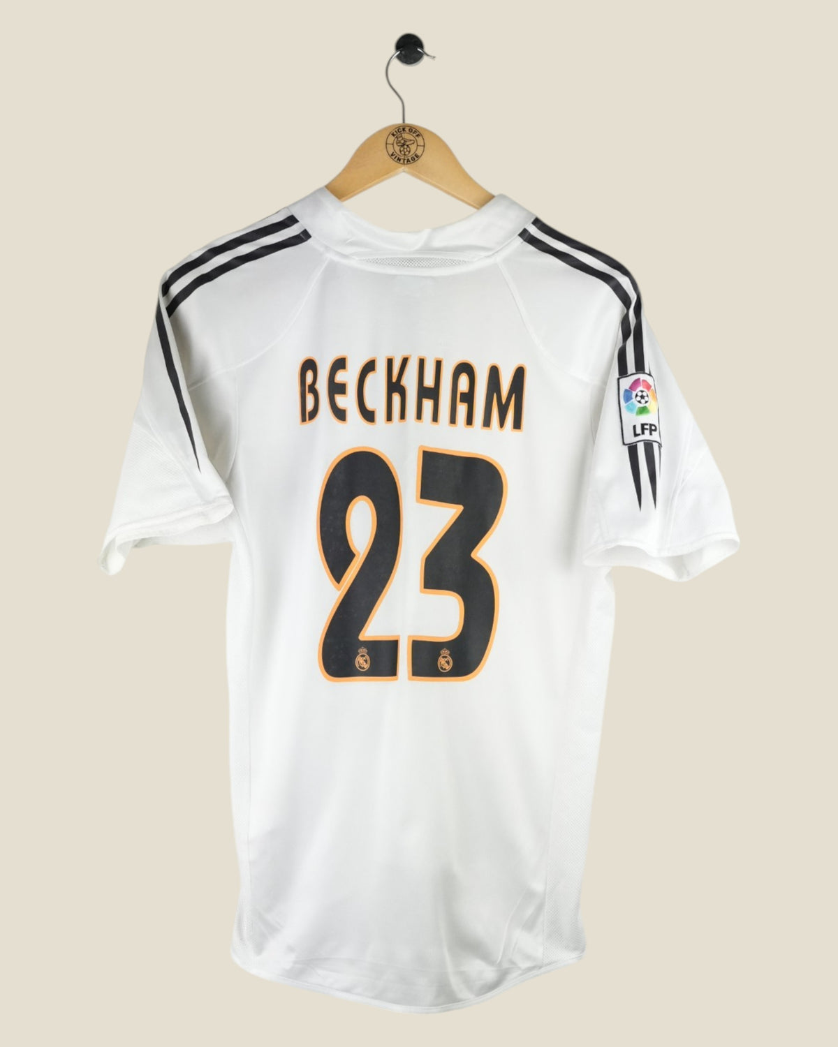 REAL MADRID 2004/05 BECKHAM HOME SHIRT (M) ADIDAS