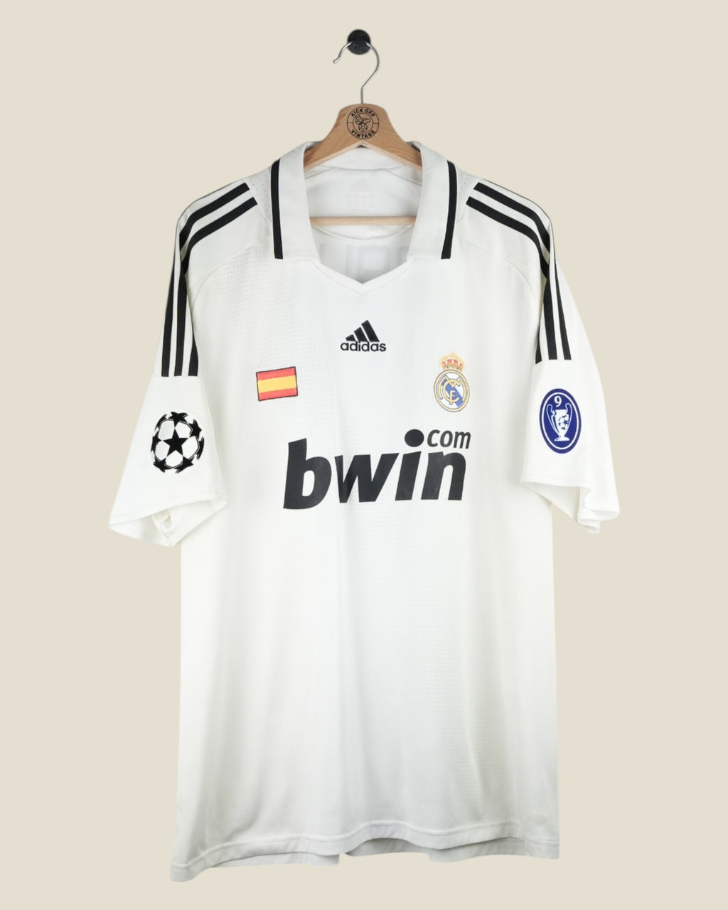 REAL MADRID 2008/09 RAUL UCL HOME SHIRT (XL) ADIDAS