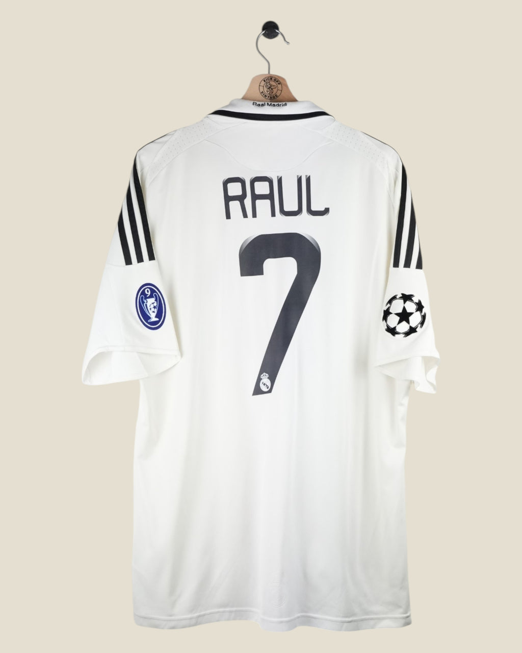 REAL MADRID 2008/09 RAUL UCL HOME SHIRT (XL) ADIDAS