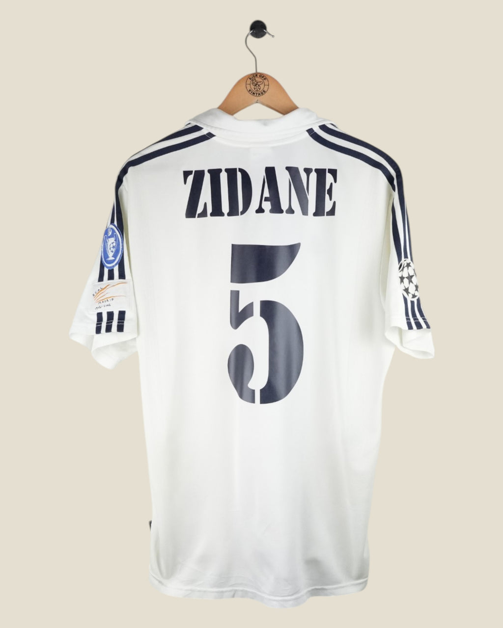 REAL MADRID 2001/02 ZIDANE UCL CENTENARY HOME SHIRT (L) ADIDAS