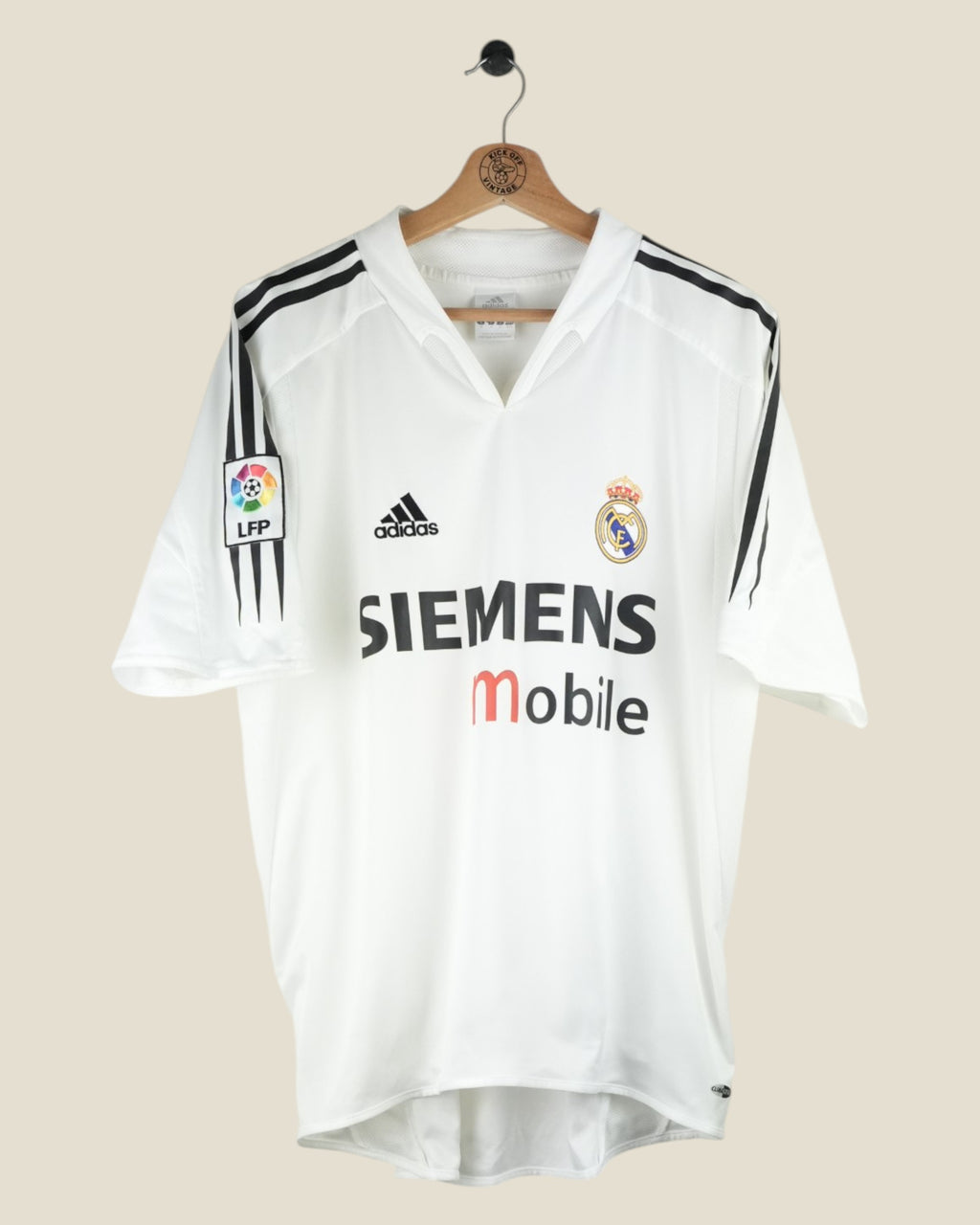REAL MADRID 2004/05 CARLOS HOME SHIRT (M) ADIDAS