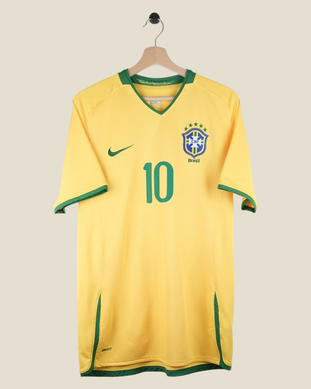 BRAZIL 2008 RONALDINHO HOME SHIRT (M) NIKE