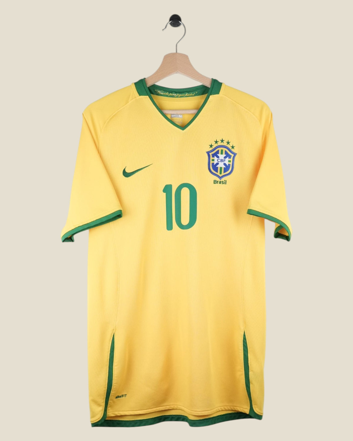 BRAZIL 2008 RONALDINHO HOME SHIRT (M) NIKE