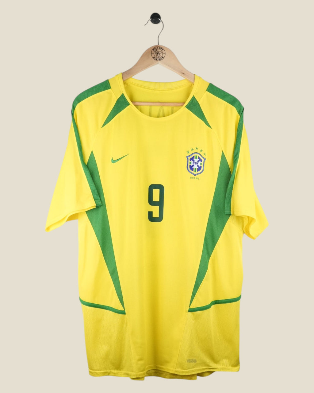 BRAZIL 2002 RONALDO HOME SHIRT (M) NIKE