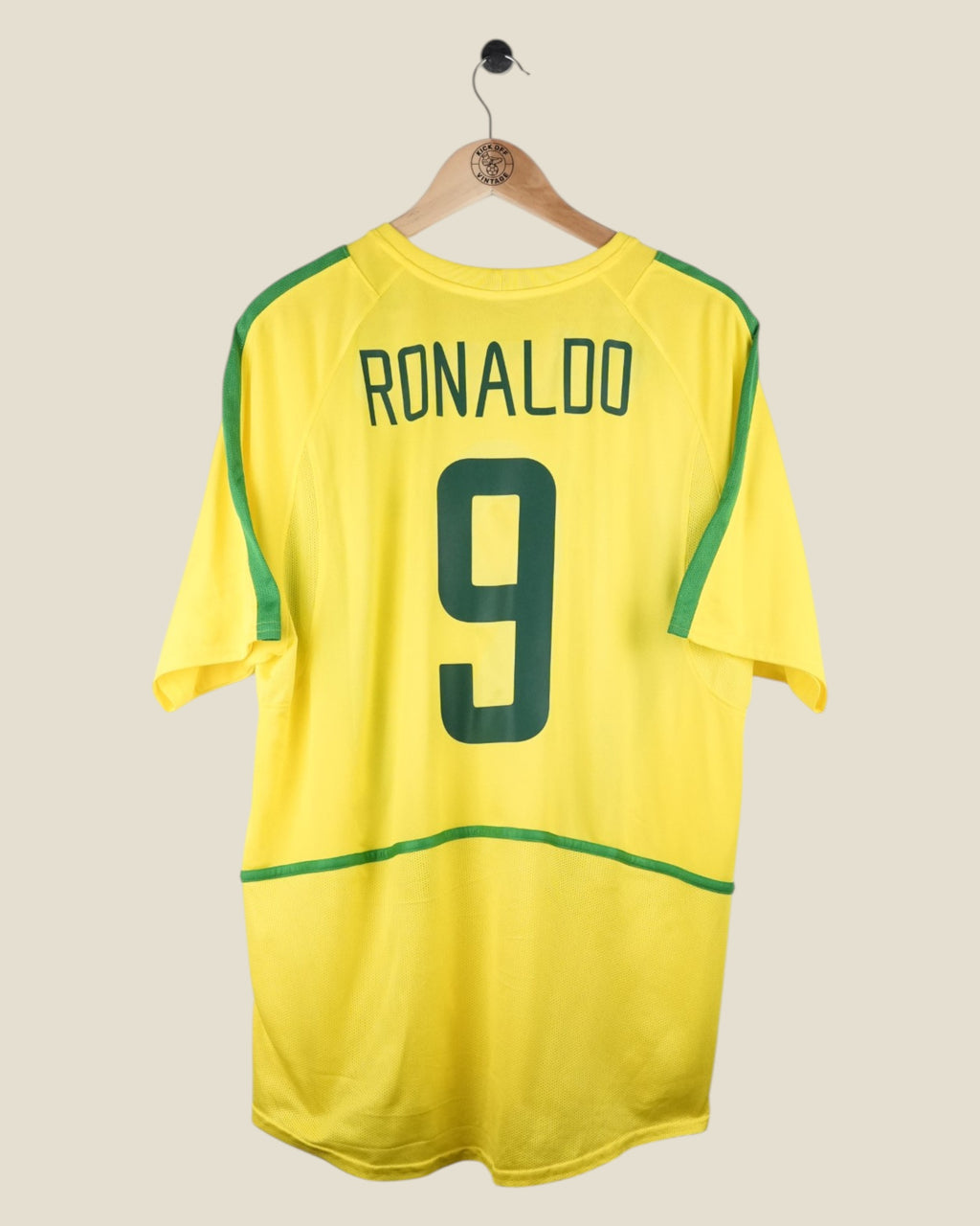 BRAZIL 2002 RONALDO HOME SHIRT (M) NIKE
