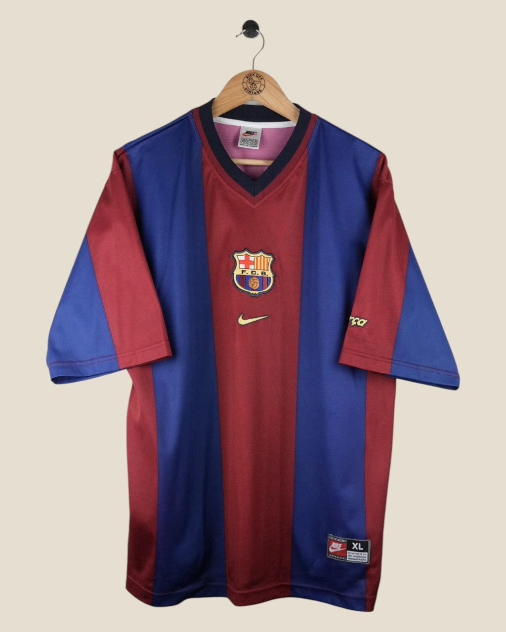 BARCELONA 1998/99 RIVALDO HOME SHIRT (XL) NIKE