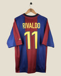 BARCELONA 1998/99 RIVALDO HOME SHIRT (XL) NIKE