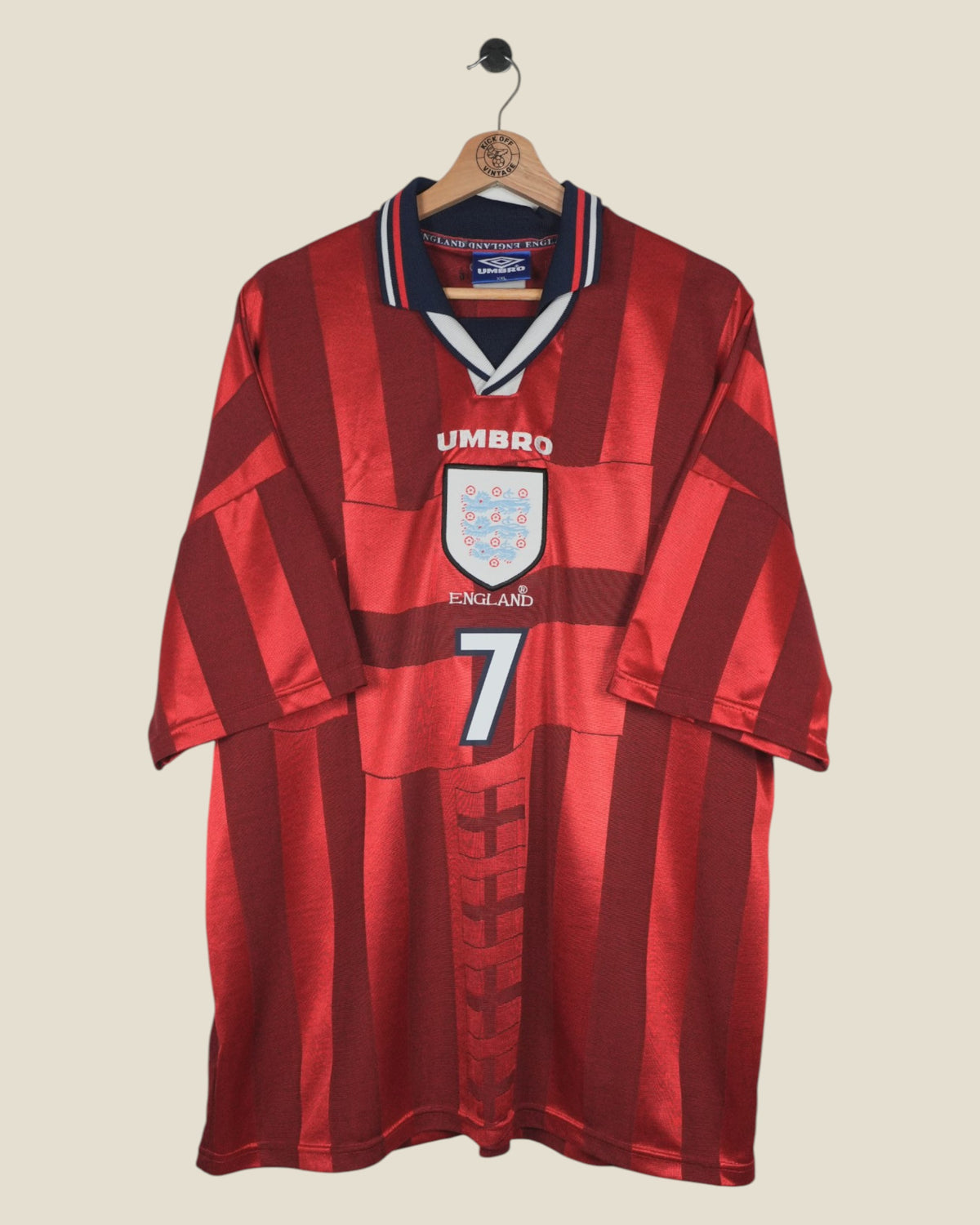 ENGLAND 1998 BECKHAM AWAY SHIRT (XXL) UMBRO