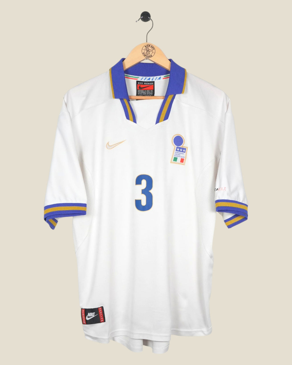 ITALY 1996 MALDINI AWAY SHIRT (XL) NIKE