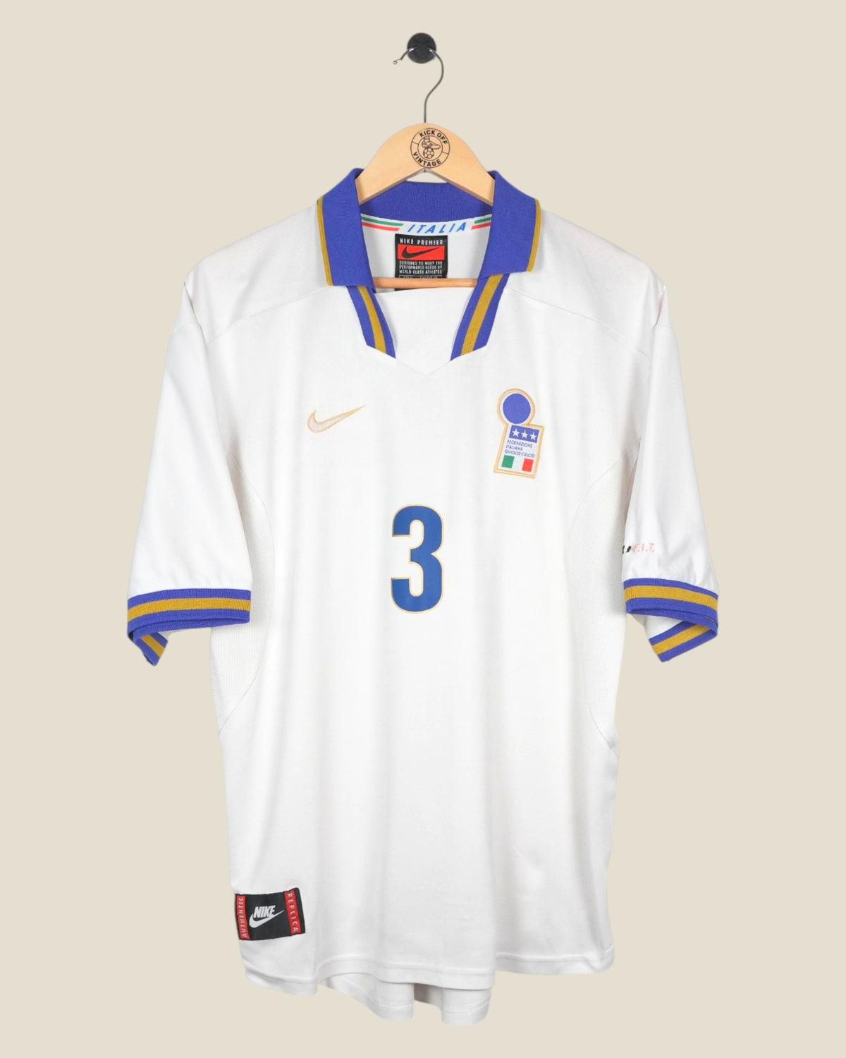 ITALY 1996 MALDINI AWAY SHIRT (XL) NIKE