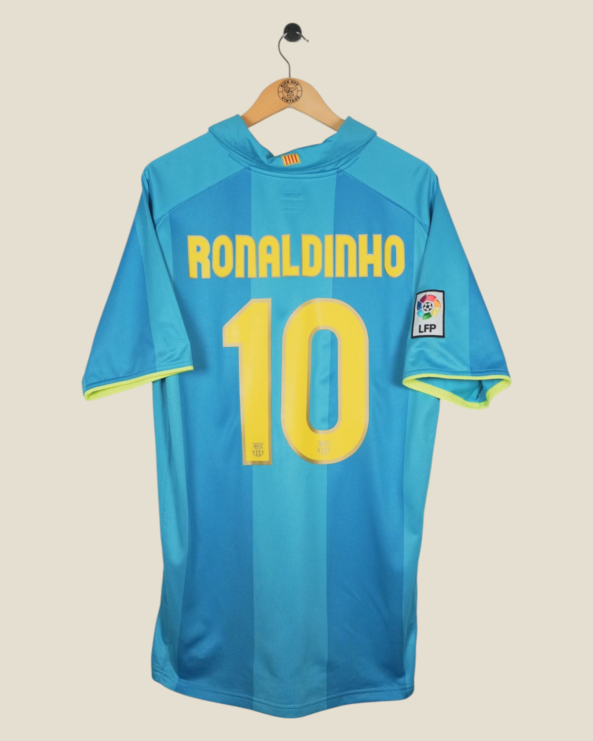 BARCELONA 2007/08 RONALDINHO AWAY SHIRT (XL) NIKE