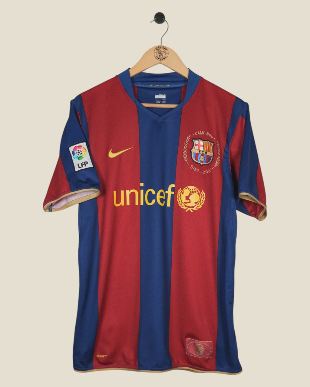 BARCELONA 2007/08 MESSI HOME SHIRT (M) NIKE