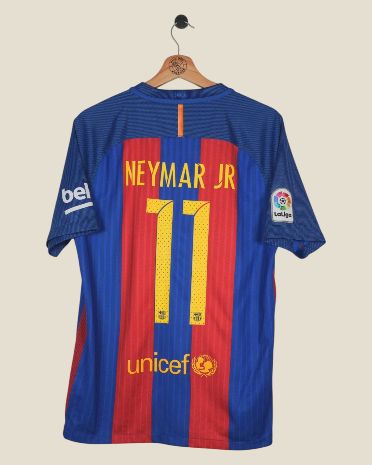BARCELONA 2016/17 NEYMAR HOME SHIRT (M) NIKE