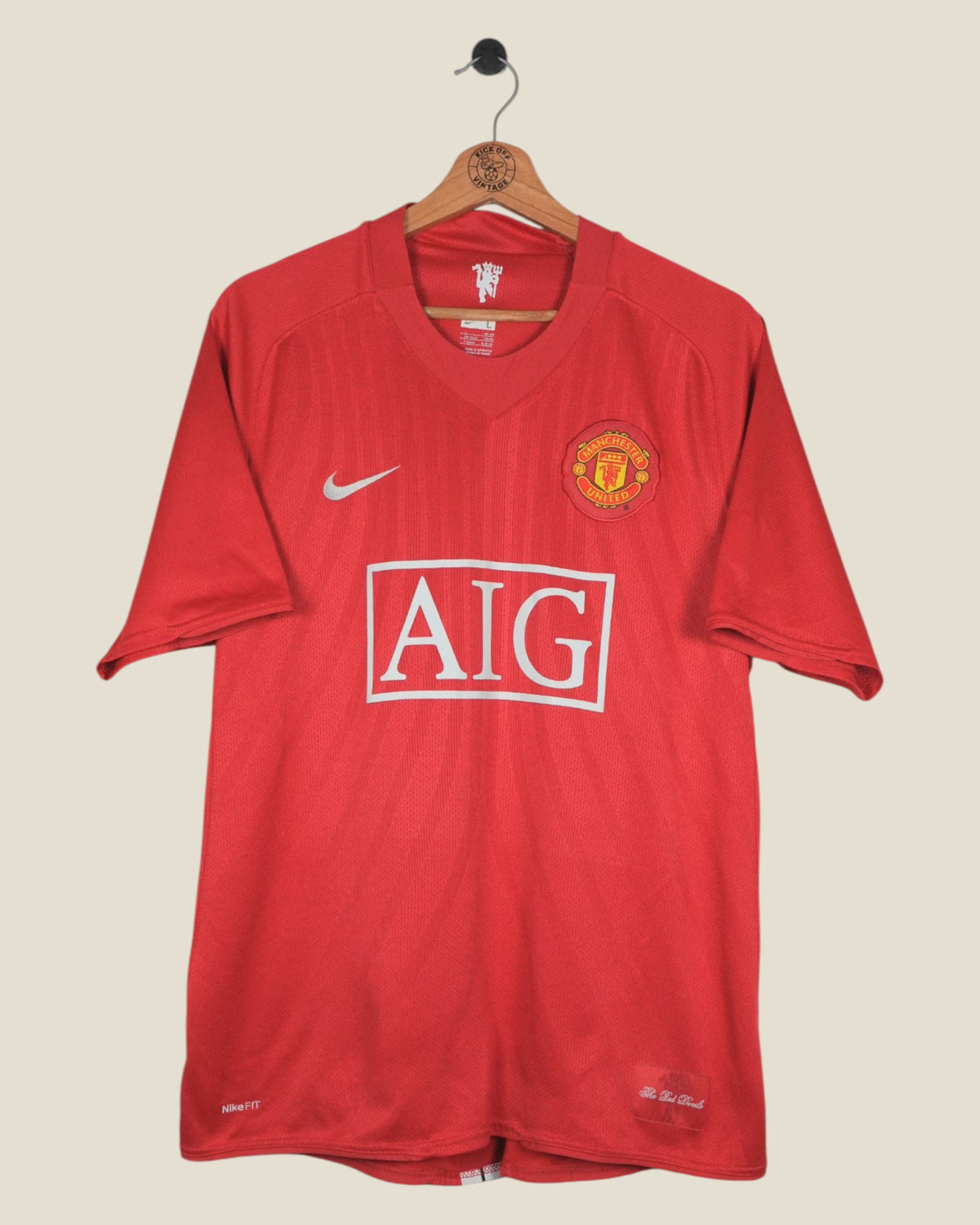MANCHESTER UNITED 2007/08 RONALDO HOME SHIRT (L) NIKE