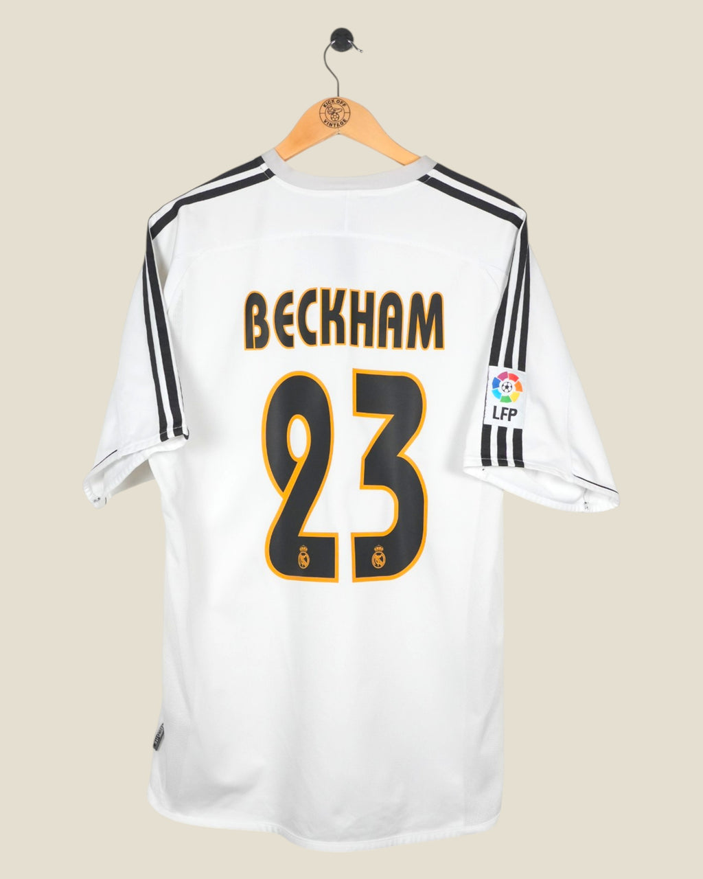 REAL MADRID 2003/04 BECKHAM HOME SHIRT (L) ADIDAS