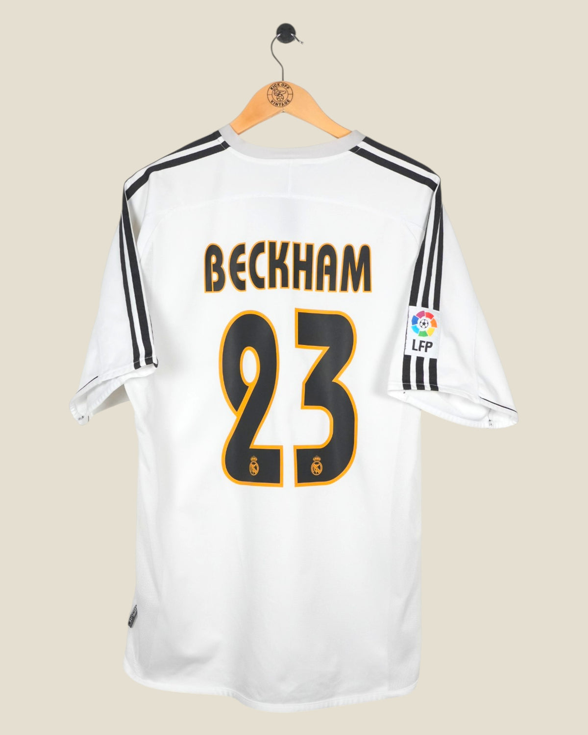 REAL MADRID 2003/04 BECKHAM HOME SHIRT (L) ADIDAS