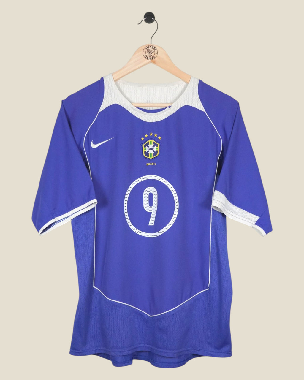 BRAZIL 2004 RONALDO AWAY SHIRT (M) NIKE