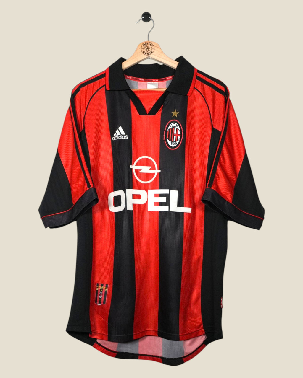 AC MILAN 1998/99 MALDINI HOME SHIRT (L) ADIDAS
