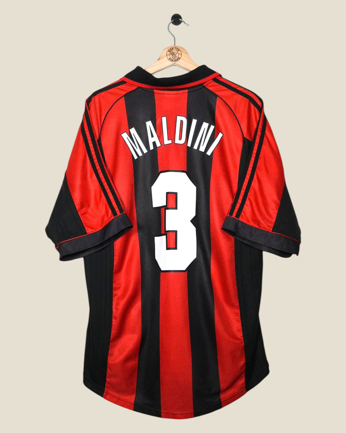 AC MILAN 1998/99 MALDINI HOME SHIRT (L) ADIDAS