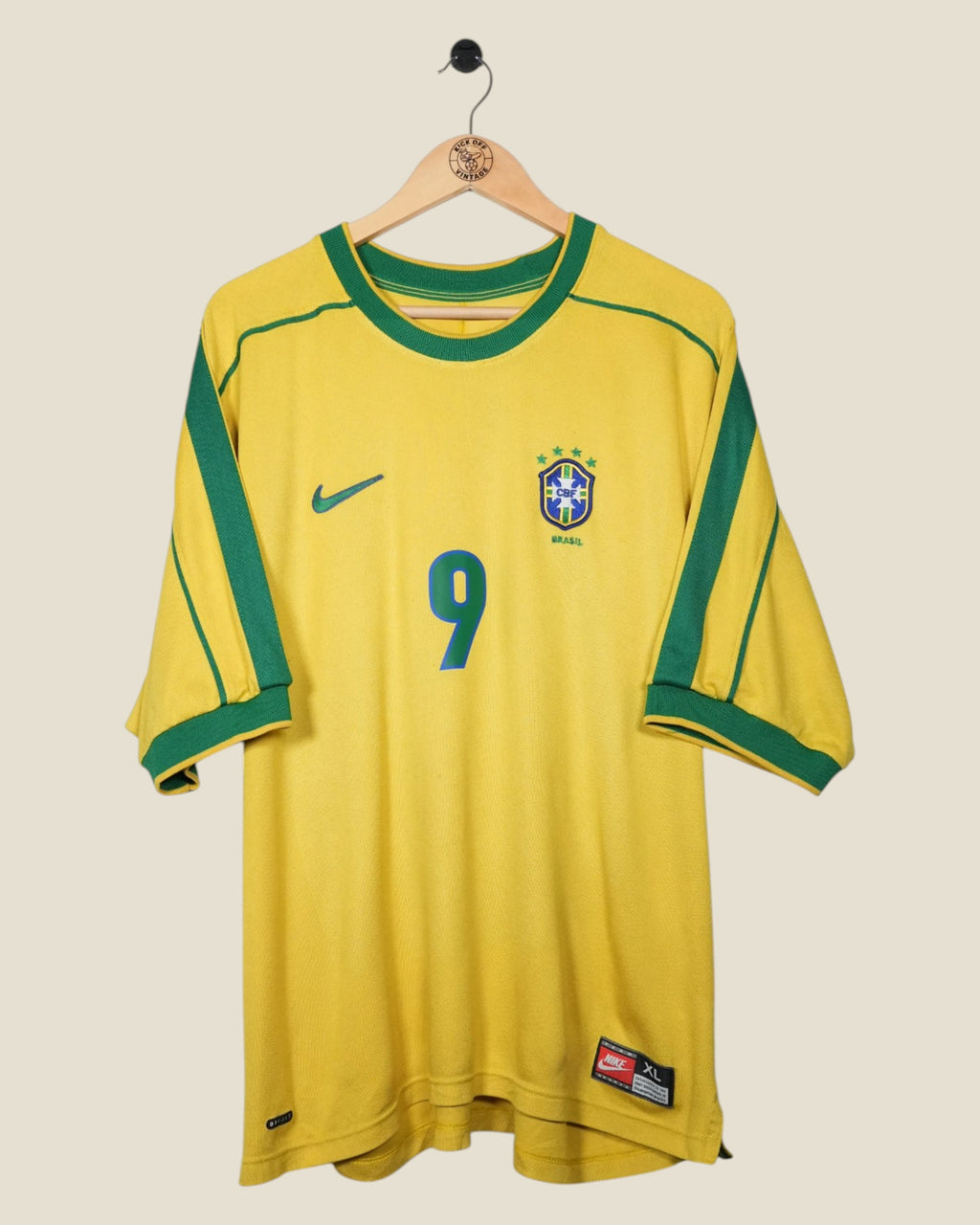 BRAZIL 1998 RONALDO HOME SHIRT (XL) NIKE