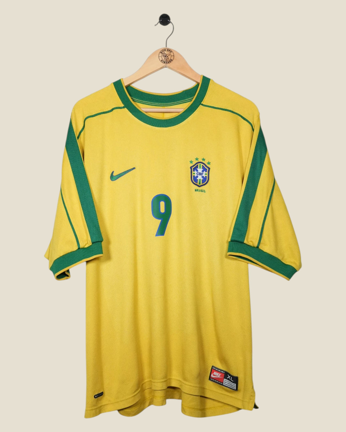 BRAZIL 1998 RONALDO HOME SHIRT (XL) NIKE