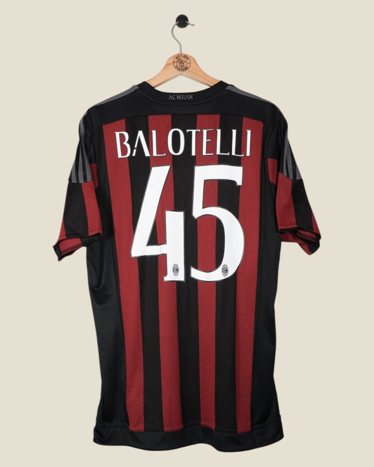 AC MILAN 2015/16 BALOTELLI HOME BNWT (L) ADIDAS
